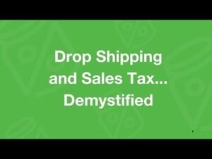 Drop Shipping And Sales Tax