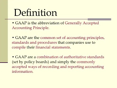 what are generally accepted accounting principles gaap?