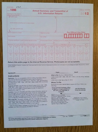 what you need to know about form 1096 and its due date